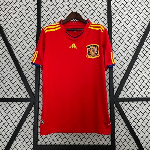 2010s Spain Retro Football Shirt | Red Yellow Home