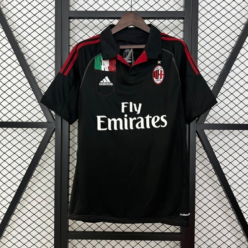 2010s AC Milan Retro Football Shirt | Black Red Home