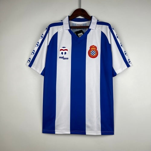 1990s Espanyol Retro Football Shirt | Blue White Home