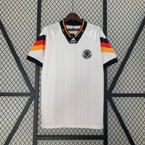 1990s Germany Retro Football Shirt | White Black Home