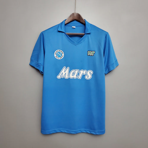 1980s Napoli Retro Football Shirt | Blue White Home