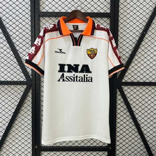 1990s AS Roma Retro Football Shirt | White Burgundy Home