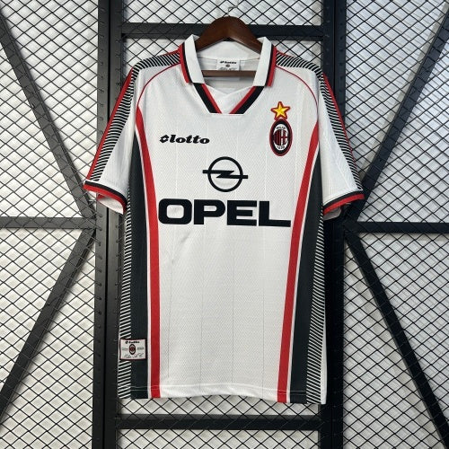 1990s AC Milan Retro Football Shirt | White Red Third