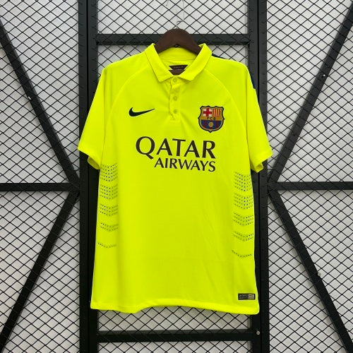 2010s Barcelona Retro Football Shirt | Yellow Black Away