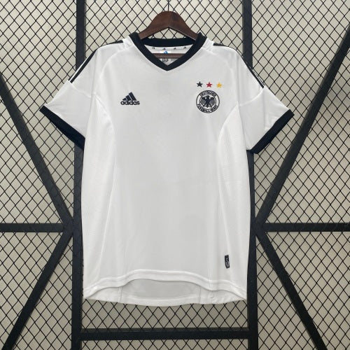 2000s Germany Retro Football Shirt | White Black Home