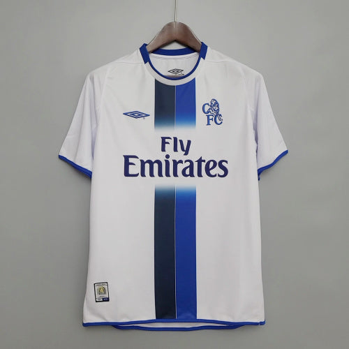 2000s Chelsea Retro Football Shirt | White Blue Home