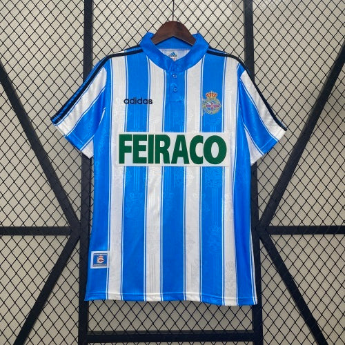 1990s Deportivo La Coruna Retro Football Shirt | Blue White Home