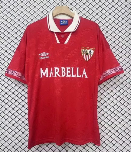 1990s Sevilla Retro Football Shirt | Red White Home