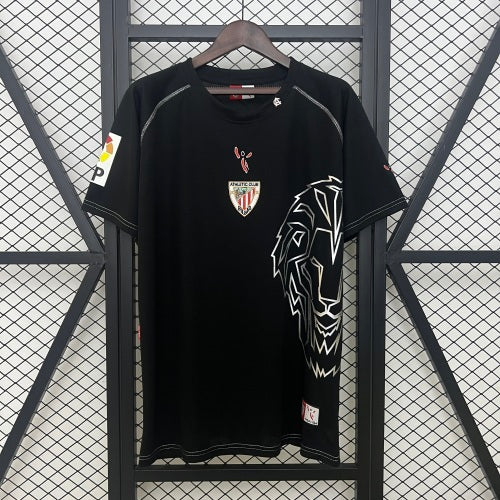 1990s Athletic Bilbao Retro Football Shirt | Black White Home