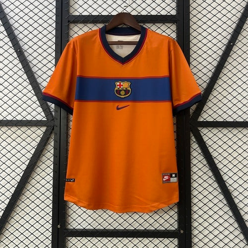 1990s Barcelona Retro Football Shirt | Orange Blue Home
