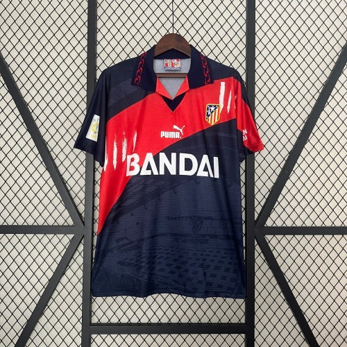 1990s Atletico Madrid Retro Football Shirt | Red Navy Home