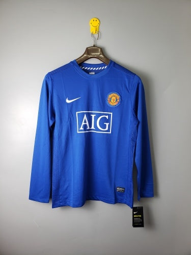 2000s Manchester United Retro Football Shirt | Blue White Home