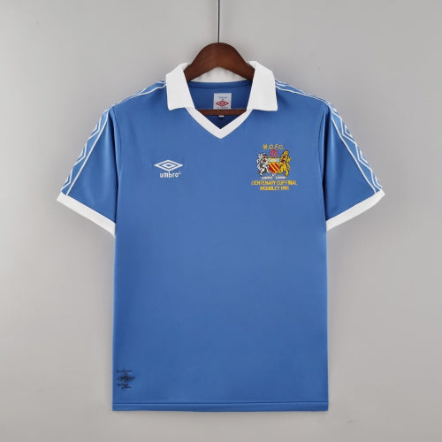 1980s Manchester City Retro Football Shirt | Sky Blue White Home
