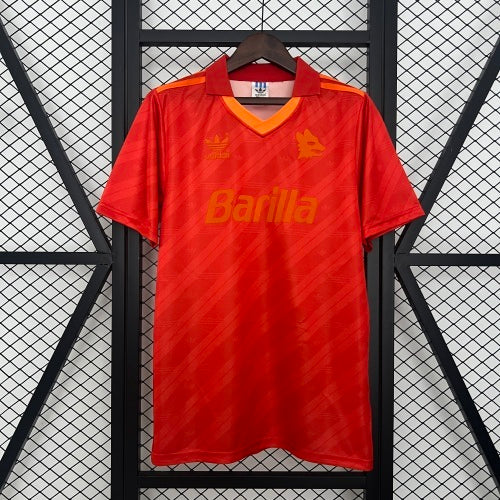 1990s Roma Retro Football Shirt | Red Orange Home