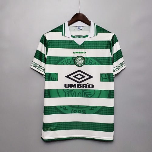 1980s Celtic Retro Football Shirt | Green White Home