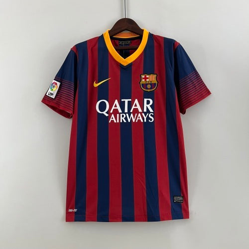 2010s Barcelona Retro Football Shirt | Red Navy Home