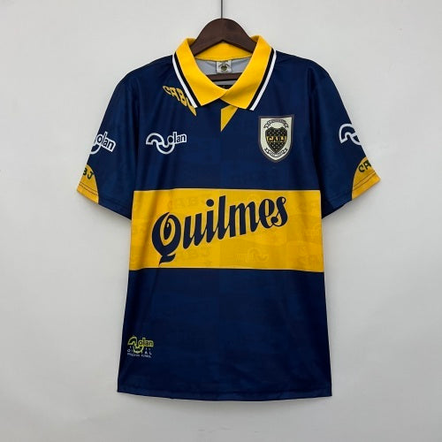 1990s Boca Juniors Retro Football Shirt | Navy Yellow Home