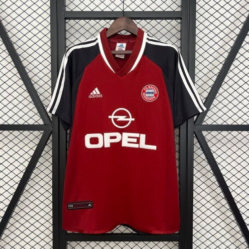 1990s Bayern Munchen Retro Football Shirt | Red Black Home