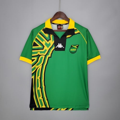 1990s Jamaica Retro Football Shirt | Green Yellow Home