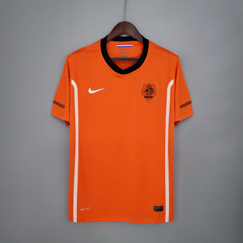 2000s Netherlands Retro Football Shirt | Orange Black Home