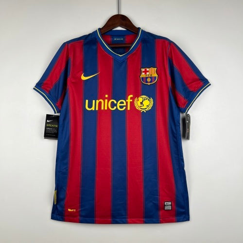 2000s Barcelona Retro Football Shirt | Red Blue Home