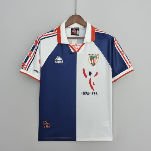 1990s Athletic Bilbao Retro Football Shirt | Navy White Home