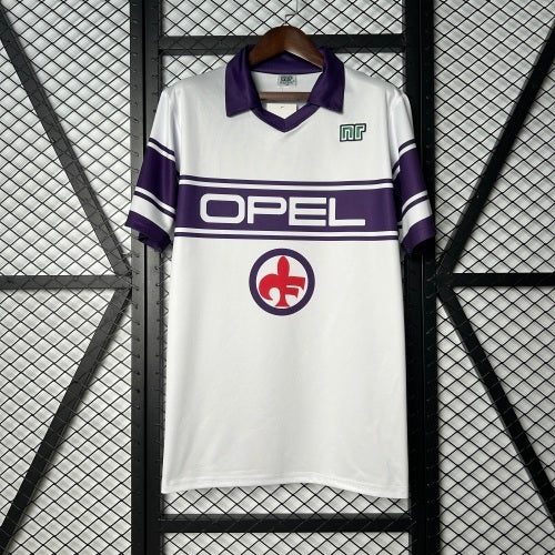 1980s Fiorentina Retro Football Shirt | White Purple Home