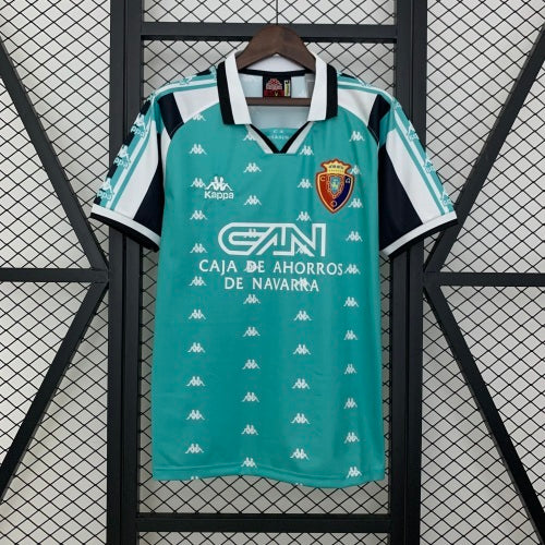 1990s Osasuna Retro Football Shirt | Teal Black Home