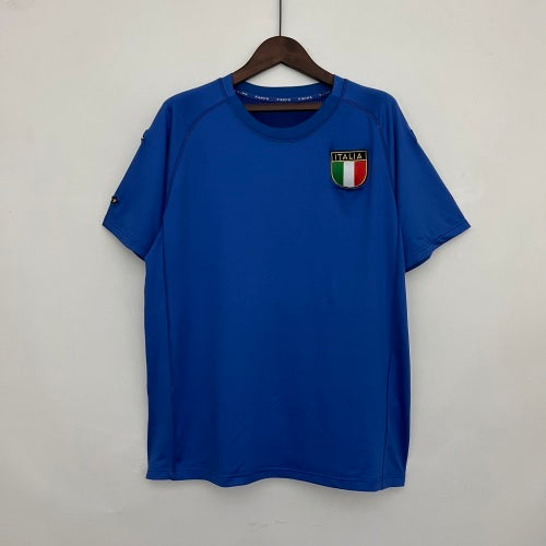 1990s Italy Retro Football Shirt | Blue White Home