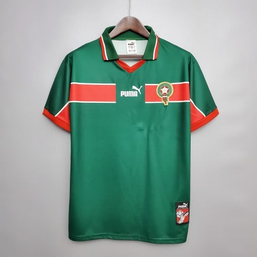 1990s Morocco Retro Football Shirt | Green Red Home