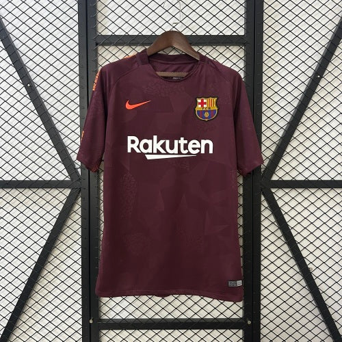 2020s Barcelona Retro Football Shirt | Maroon Orange Home
