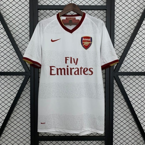 2010s Arsenal Retro Football Shirt | White Maroon Home