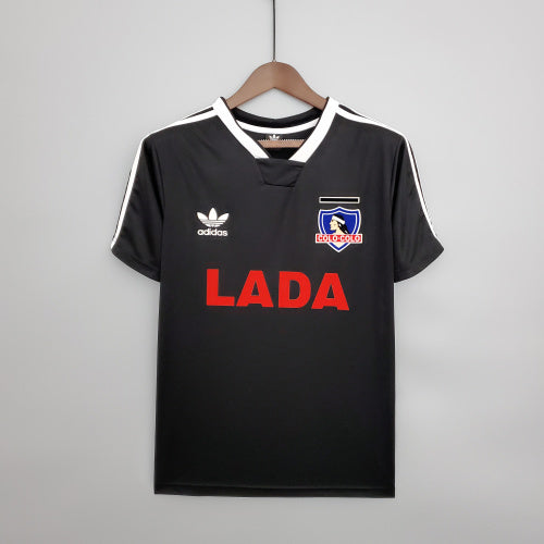1980s Koloskov Retro Football Shirt | Black White Home