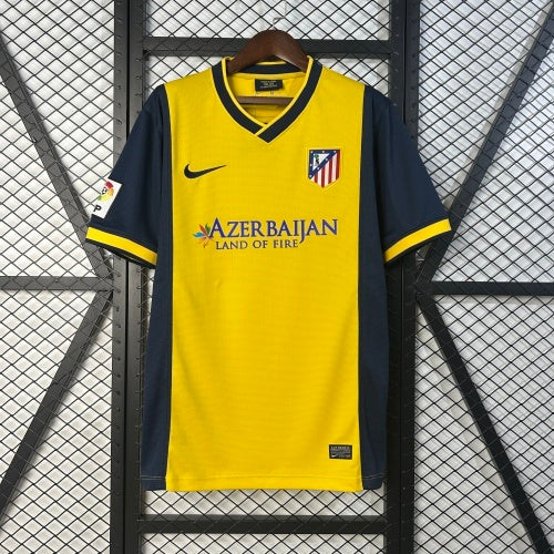 2010s Atletico Madrid Retro Football Shirt | Yellow Navy Home