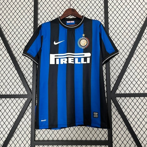 2010s Inter Milan Retro Football Shirt | Blue Black Home