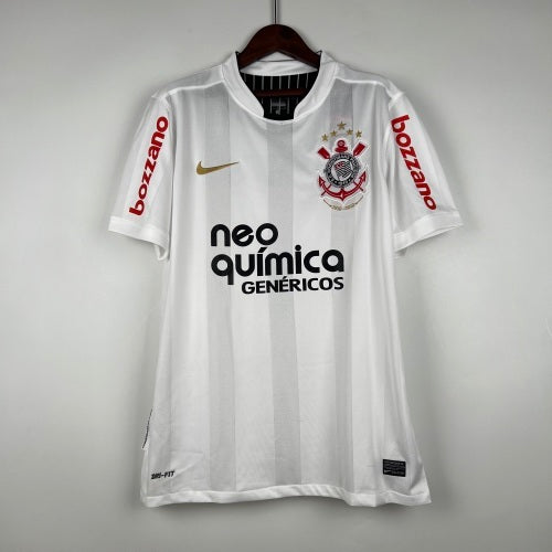 2010s Corinthians Retro Football Shirt | White Red Home