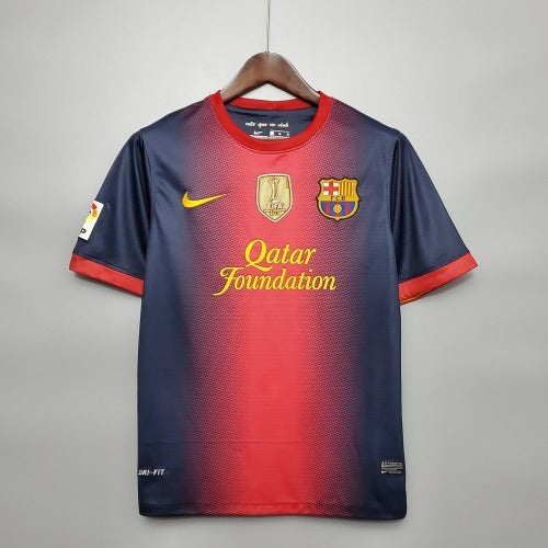 2010s Barcelona Retro Football Shirt | Red Navy Home