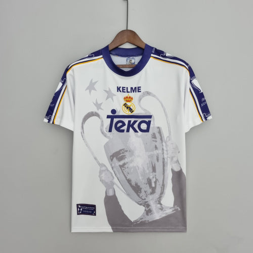1990s Real Madrid Retro Football Shirt | White Blue Home
