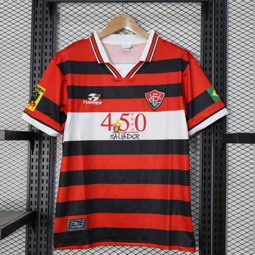 1990s Esporte Clube Vitoria Retro Football Shirt | Red Black Home