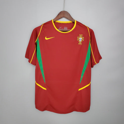 2000s Portugal Retro Football Shirt | Red Green Home