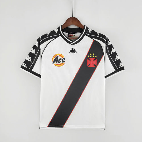 1990s Vasco Da Gama Retro Football Shirt | White Black Home