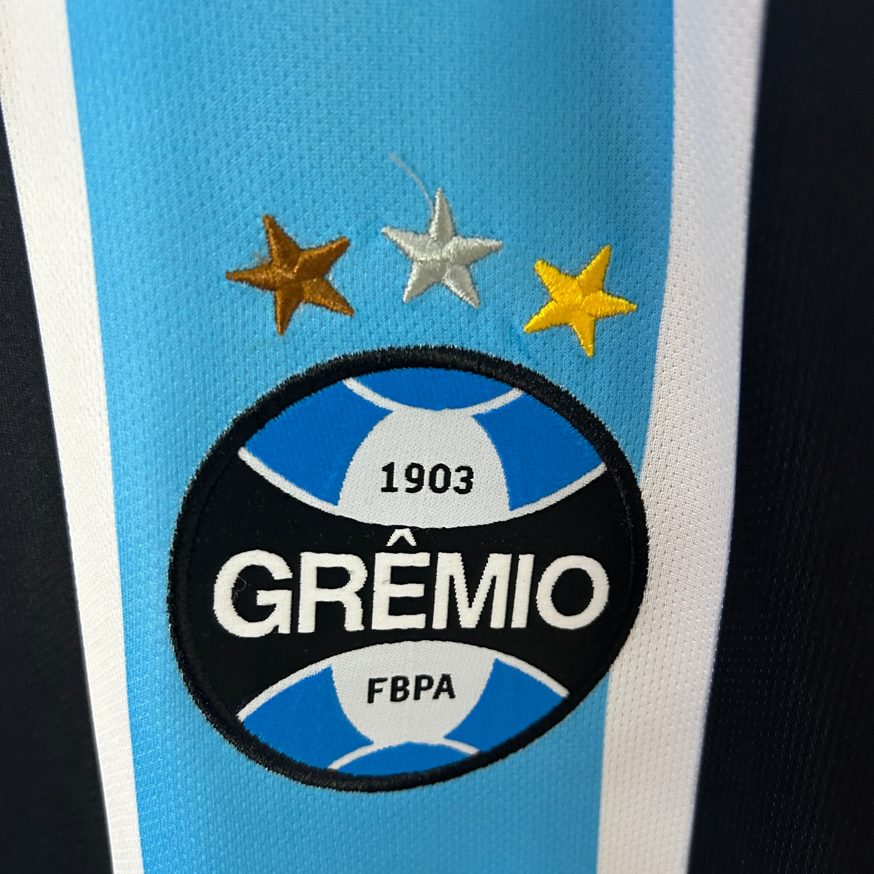 1990s Gremio Retro Football Shirt | Blue Black Home