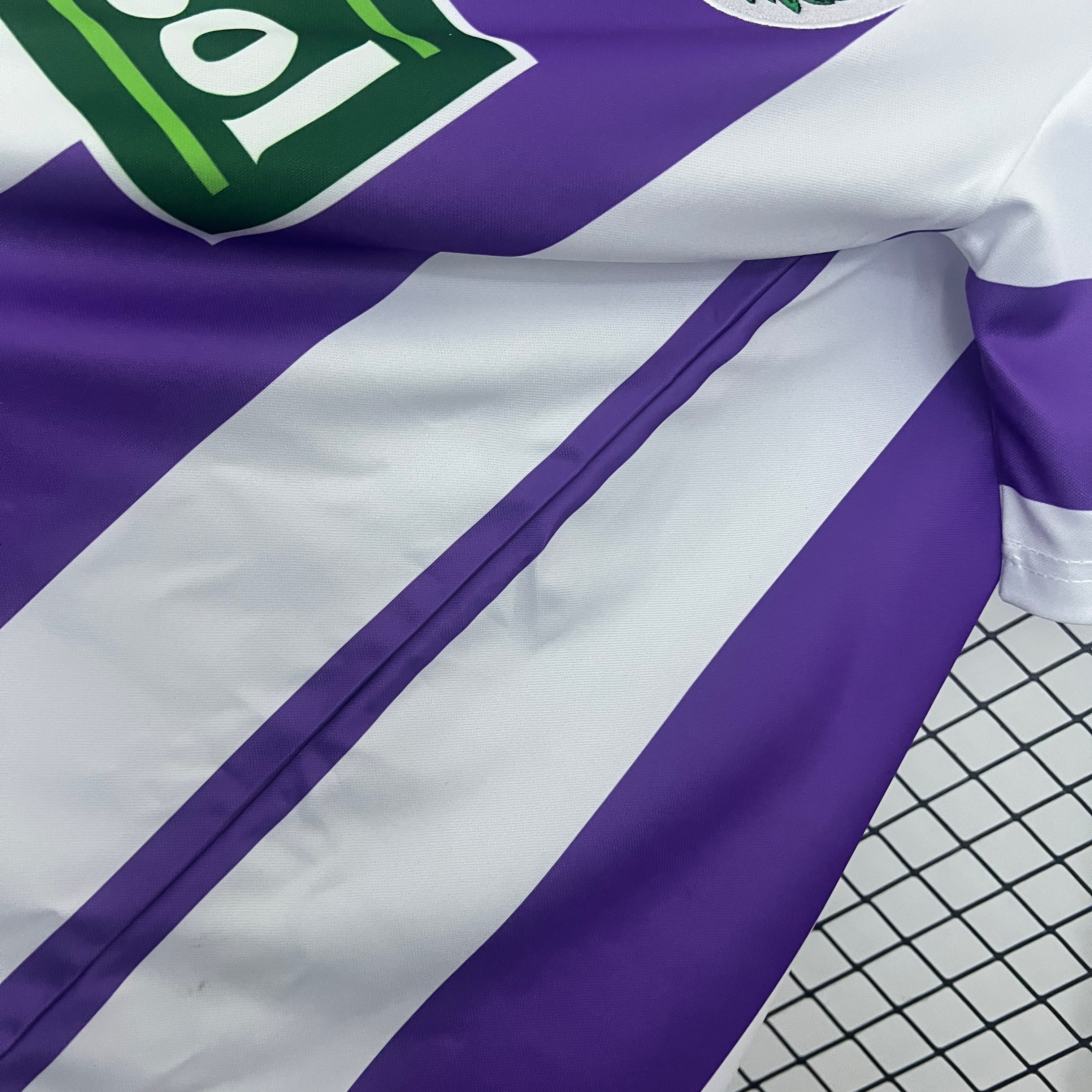 1990s Real Valladolid Retro Football Shirt | Purple White Home