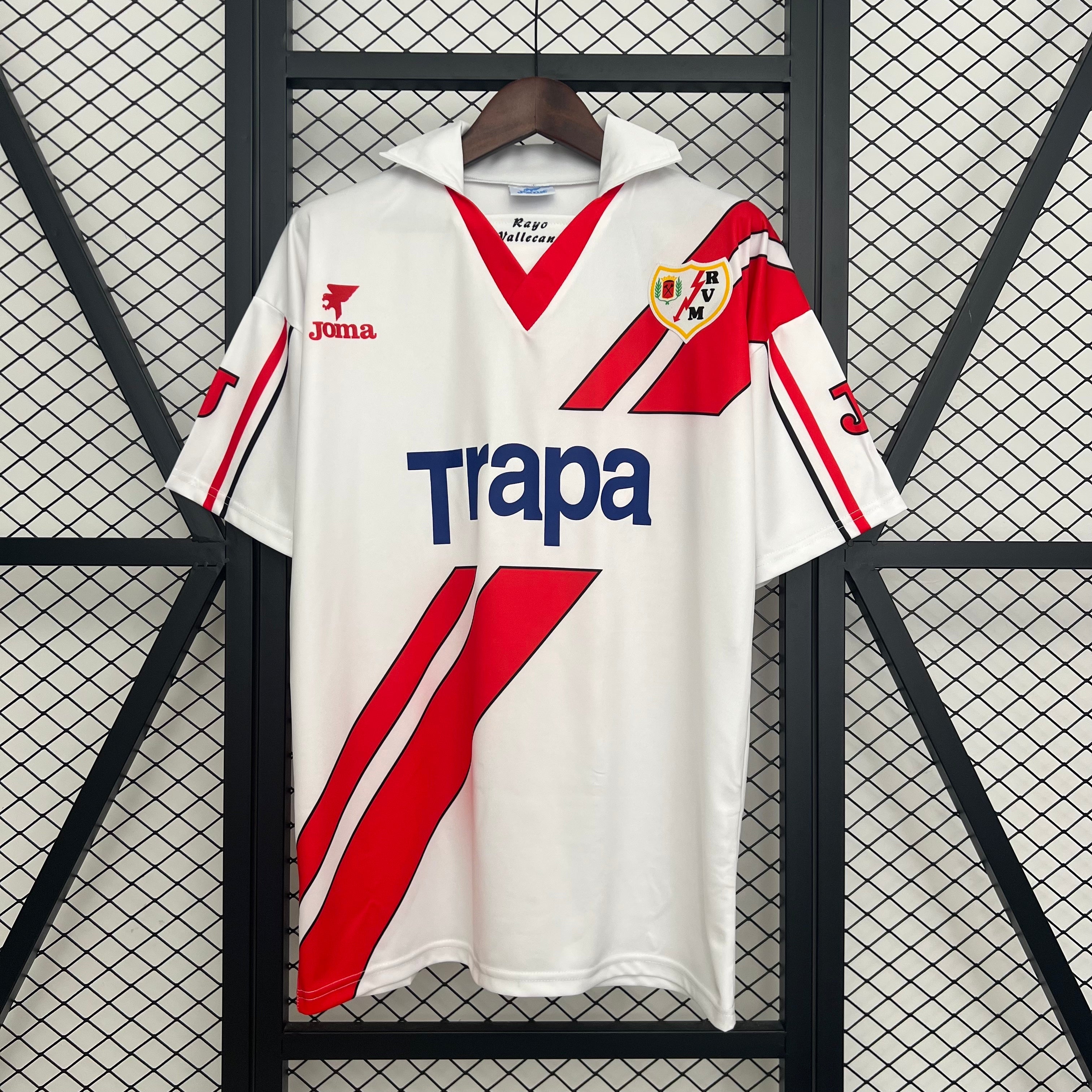 1990s Rayo Vallecano Retro Football Shirt | White Red Home