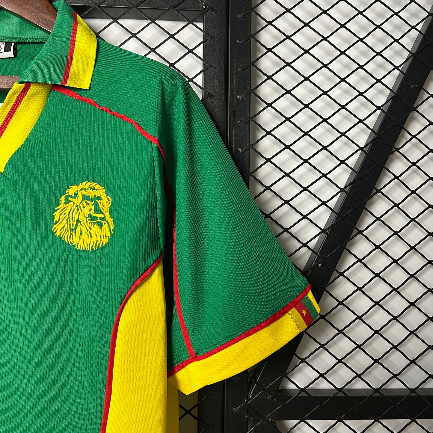 1990s Cameroon Retro Football Shirt | Green Yellow Home