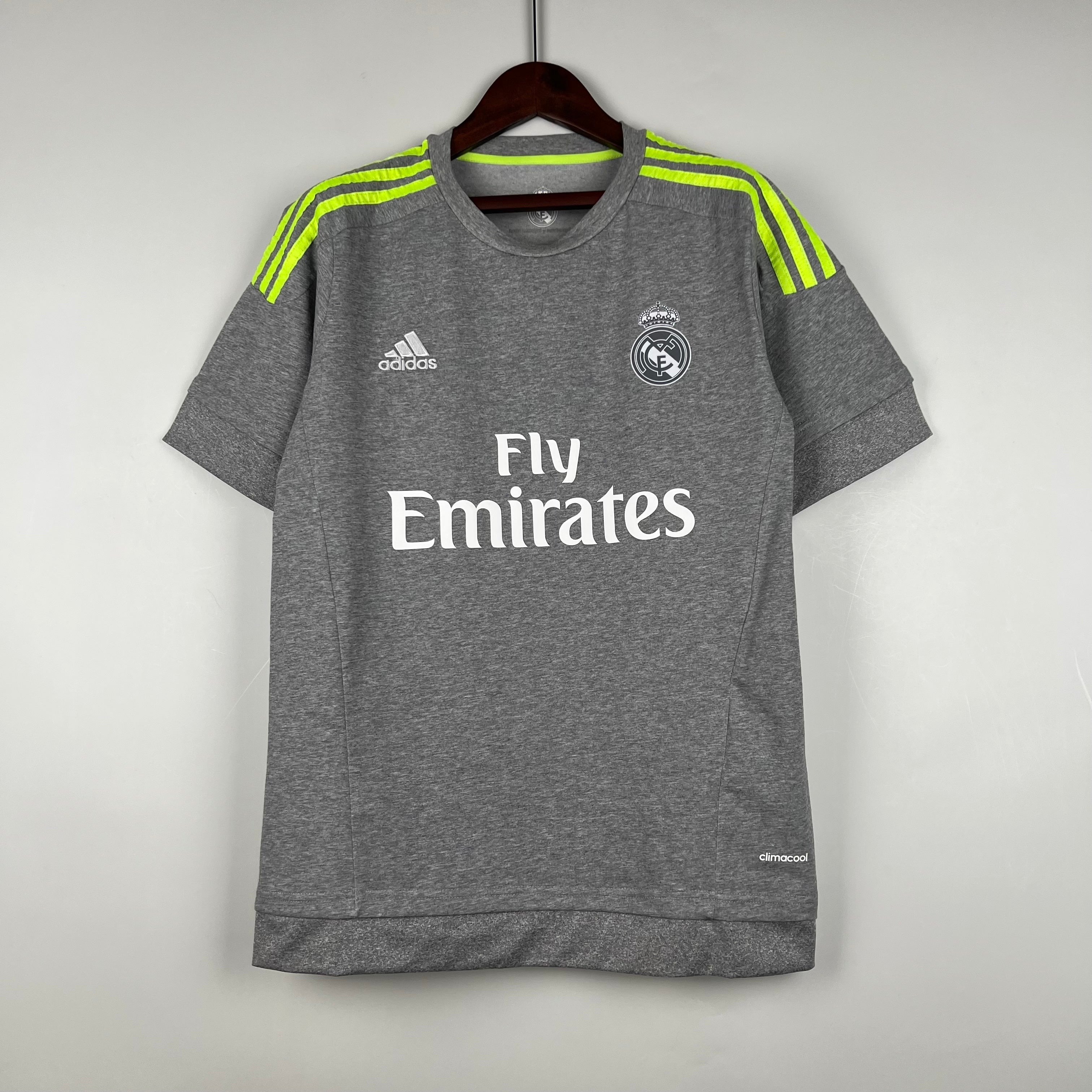 2010s Real Madrid Retro Football Shirt | Grey Neon Green Home
