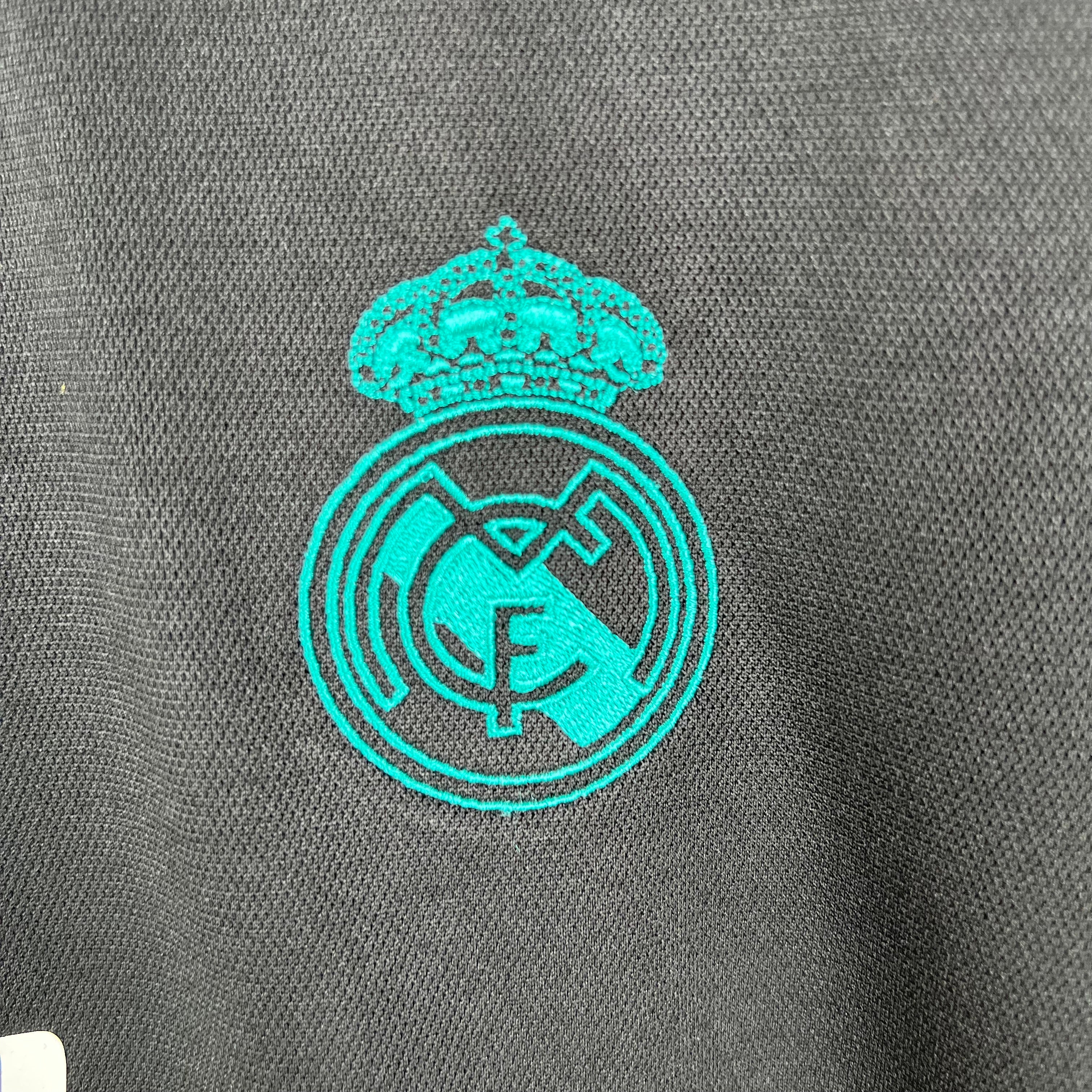 2020s Real Madrid Retro Football Shirt | Black Aqua Home
