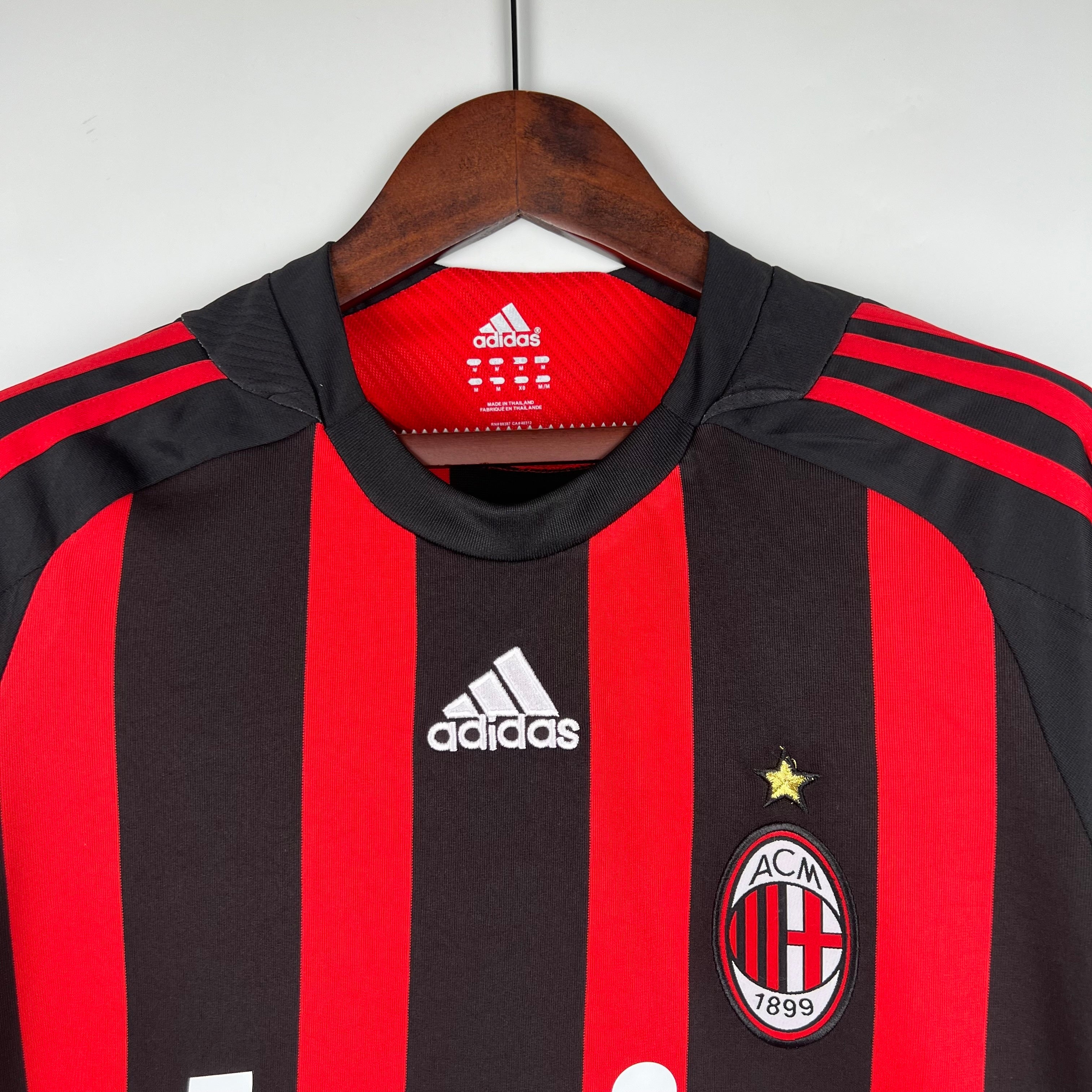 2000s AC Milan Retro Football Shirt | Red Black Home