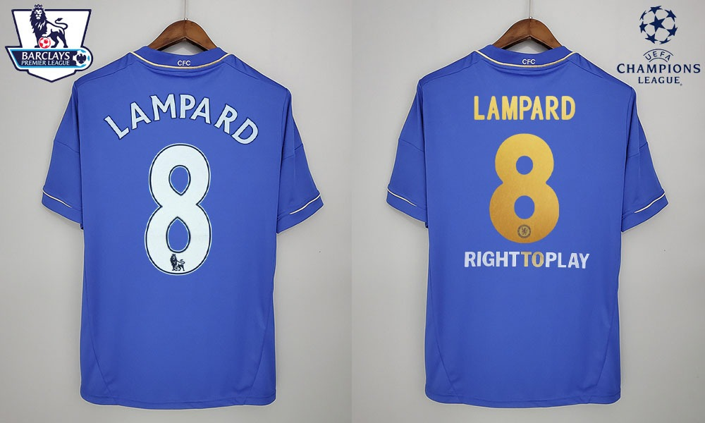 2010s Chelsea Retro Football Shirt | Blue Gold Home