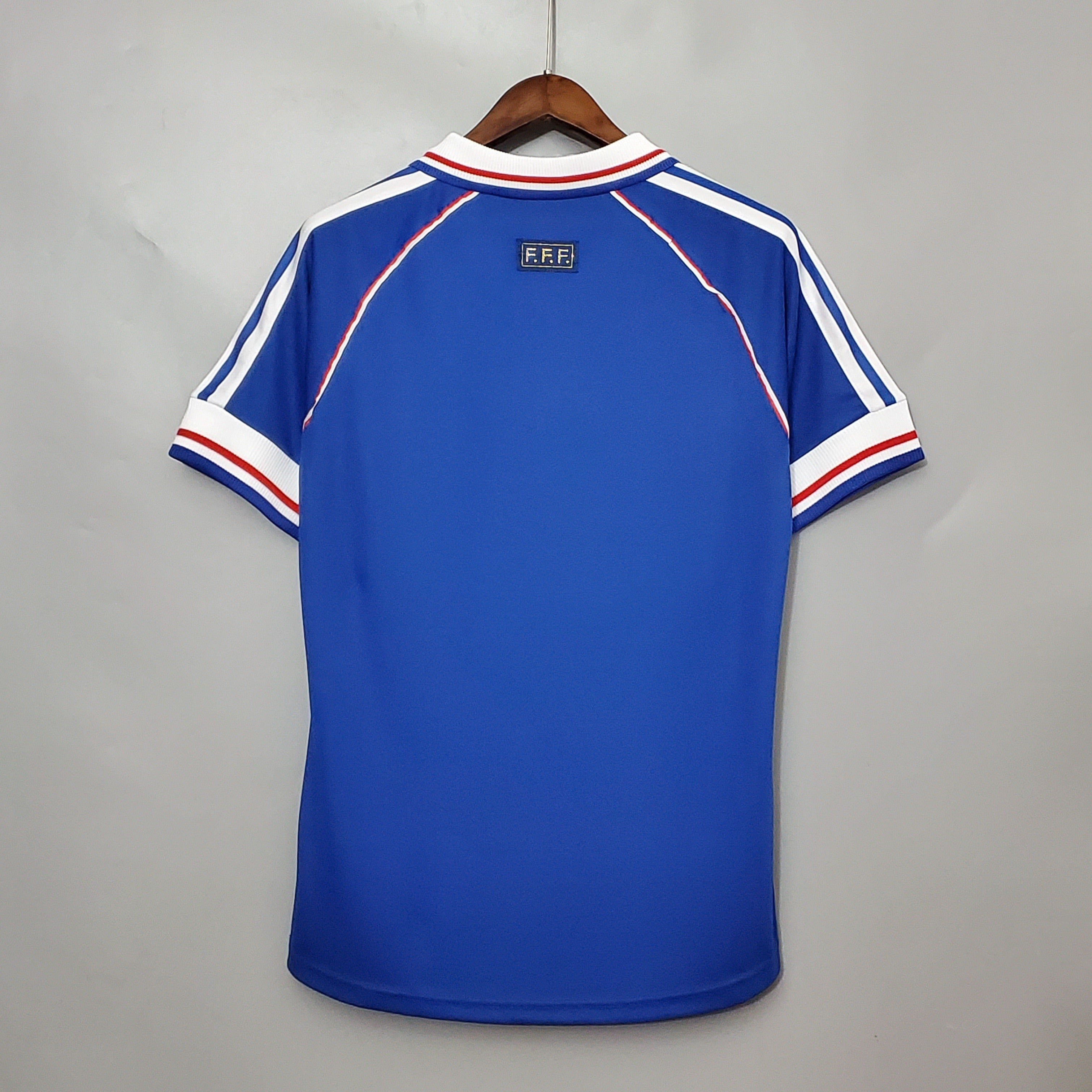 1990s France Retro Football Shirt | Blue White Home